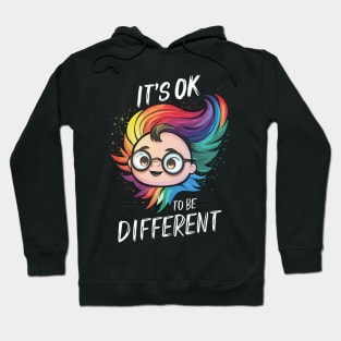 Autism Awareness Massage, It’s OK to be Different Hoodie